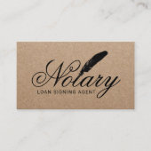 Carte De Visite Typographie de l'agent de signature du prêt notari (Devant)