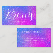 Carte De Visite Typographie de l'artiste sourcils Parties scintill (Devant / Derrière)