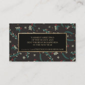 Carte De Visite typographie de l'or voeux d'entreprise de Noël (Dos)