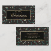 Carte De Visite typographie de l'or voeux d'entreprise de Noël (Devant / Derrière)