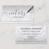 Carte De Visite Typographie de l'parties scintillant en argent de  (Devant / Derrière)