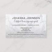 Carte De Visite Typographie de l'parties scintillant en argent de  (Dos)