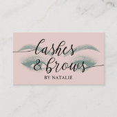 Carte De Visite Typographie de maquillage de Brows Brows (Devant)