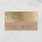 Carte De Visite Typographie de maquillage de cheveux de papier (Dos)