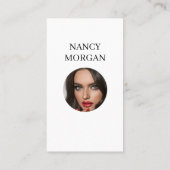 Carte De Visite Typographie de Maquillage Script 3 Collage Photo C (Dos)