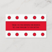 Carte De Visite Typographie de Merci multilingue Loyalty Punch (Dos)