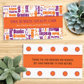 Carte De Visite Typographie de Merci multilingue Loyalty Punch