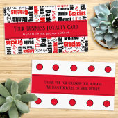 Carte De Visite Typographie de Merci multilingue Loyalty Punch