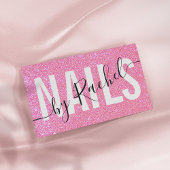 Carte De Visite Typographie de Parties scintillant rose pâle Artis