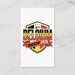 Carte De Visite Typographie de pays gras de football 2026 de Belgi