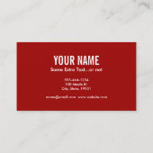 Carte De Visite Typographie de piano (Dos)