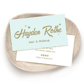 Carte De Visite Typographie de script des étoiles rétro