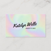 Carte De Visite Typographie de script manuscrite rouge rétro rose (Devant)