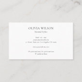 Carte De Visite Typographie de script moderne Blush Pink Professio (Dos)
