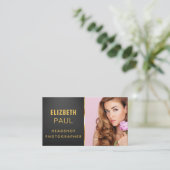 Carte De Visite Typographie de script moderne chic Photographe sim (Debout devant)