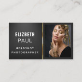 Carte De Visite Typographie de script moderne chic Photographe sim (Devant)