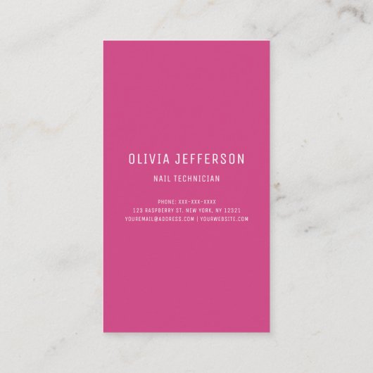 Carte De Visite Typographie de script moderne Parties scintillant  (Dos)