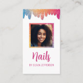 Carte De Visite Typographie de script moderne Parties scintillant (Devant)