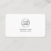 Carte De Visite Typographie de script simple - Logo - Noir & Blanc (Dos)