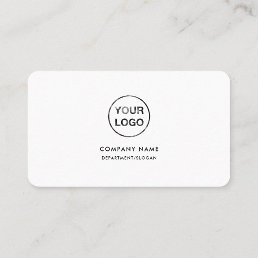 Carte De Visite Typographie de script simple - Logo - Noir & Blanc (Dos)