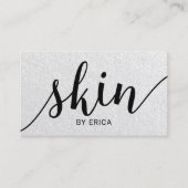 Carte De Visite Typographie de soins de la peau Elégant Esthéticie (Devant)