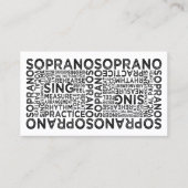 Carte De Visite Typographie de Soprano (Devant)