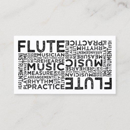 Carte De Visite Typographie des flux (Devant)