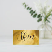 Carte De Visite Typographie des soins de la peau Brouillon d'or (Debout devant)