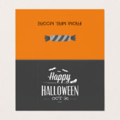 Carte De Visite Typographie d'Halloween (Extérieur déplié)