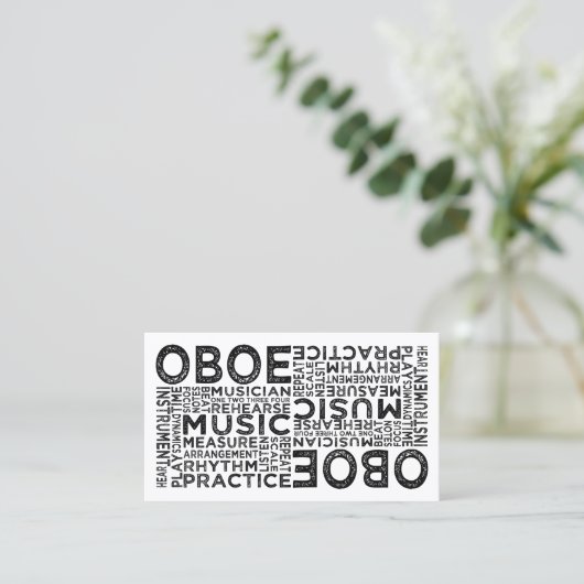 Carte De Visite Typographie d'Oboe (Debout devant)
