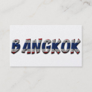 Carte De Visite Typographie du drapeau thaïlandais Bangkok Thaïlan