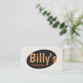 Carte De Visite Typographie du rétro noir (Debout devant)