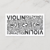 Carte De Visite Typographie du violon (Devant)