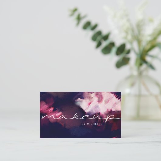 Carte De Visite Typographie élégante d'un trait de pinceau moderne (Debout devant)