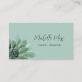 Carte De Visite Typographie élégante Succulente du désert Botaniqu (Devant)