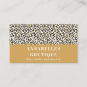 Carte De Visite typographie Empreinte de léopard initiale audacieu (Devant)