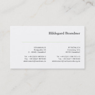 Carte De Visite Typographie et couleur
