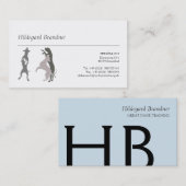 Carte De Visite Typographie et grands Danois (Devant / Derrière)