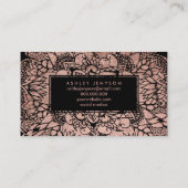 Carte De Visite Typographie florale de maquillage de mandala de (Dos)