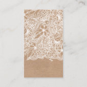 Carte De Visite Typographie florale de papier d'emballage de blanc (Dos)