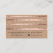 Carte De Visite Typographie géométrique de maquillage de cheveux (Dos)