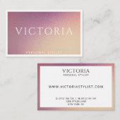 Carte De Visite Typographie Gras Sur Chic Ombre Arrière - plan (Devant / Derrière)