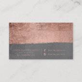 Carte De Visite Typographie grise de maquillage de cheveux de (Dos)