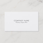 Carte De Visite Typographie grise simple moderne sur fond blanc (Devant)