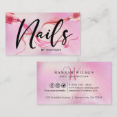 Carte De Visite Typographie holographique Nails  (Devant / Derrière)