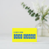 Carte De Visite Typographie jaune et bleue cool (Debout devant)