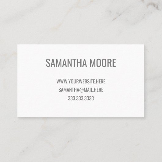 Carte De Visite Typographie jaune moderne unique Créative (Dos)