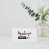 Carte de visite typographie maquillage moderne rou (Debout devant)