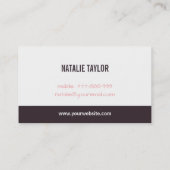 Carte de visite typographie maquillage moderne rou (Dos)
