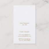 Carte De Visite Typographie mignonne Gras Purple Gold Stried (Dos)